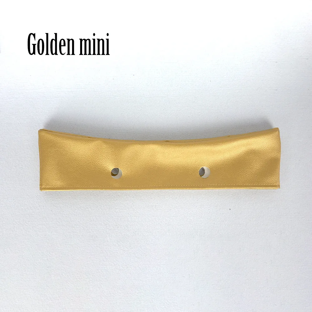 golden mini Личи узор искусственная кожа ручка Вставка внутренний карман подкладка отделка для Obag классический мини O сумка женская сумка - Цвет: golden mini