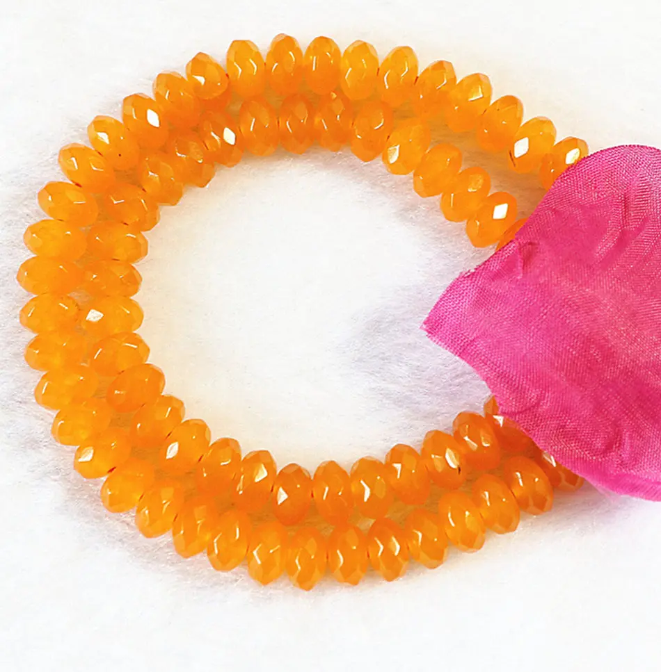 Граненые шарики из натурального желтого халцедона 2*4 мм 5*8 мм|faceted beads|loose beadsbeads diy |