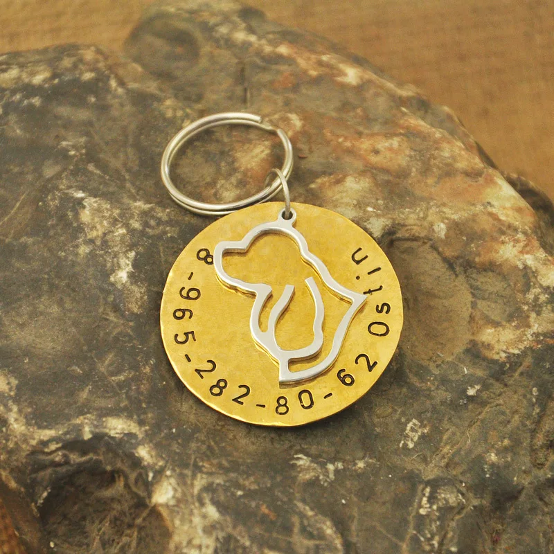 Пользовательская бирка для идентификации собак медная кокер спаниеля|tag shirt|tag