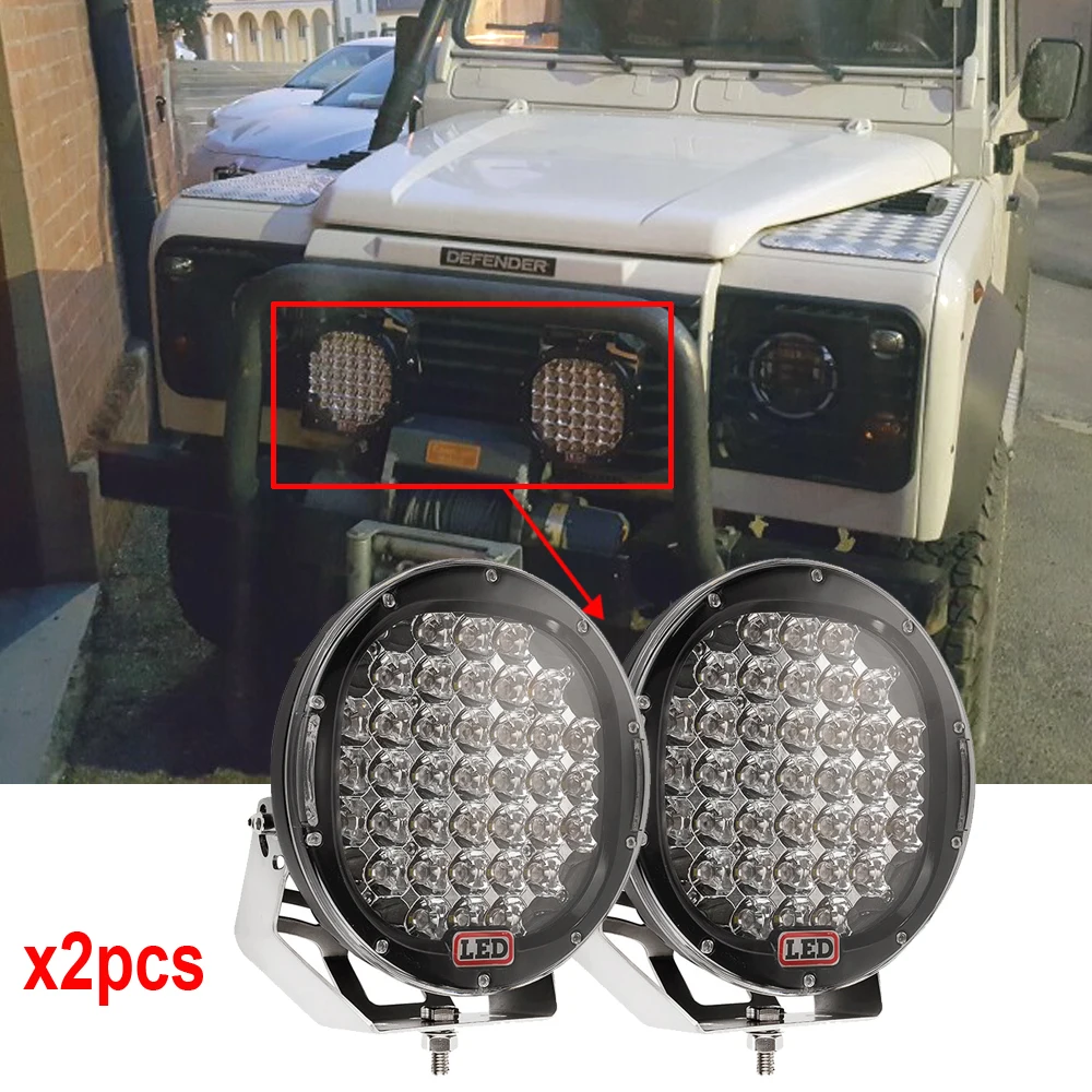 9 дюймов светодиодный рабочий свет 185 Вт 4x4 внедорожные огни 12 В 24 точечный