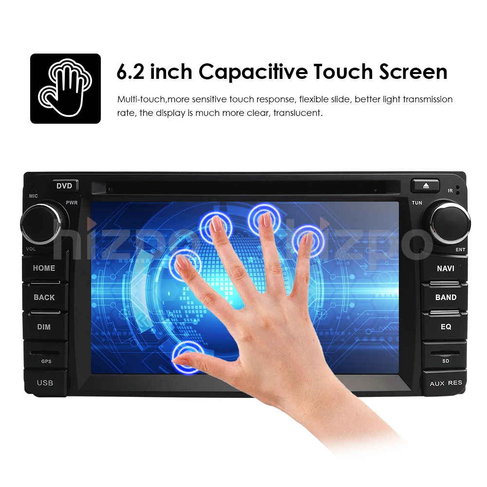 Hizpo 2DIN радио gps автомобильный dvd плеер универсальный для Toyota Prado 120 Lexus GX470 Радио