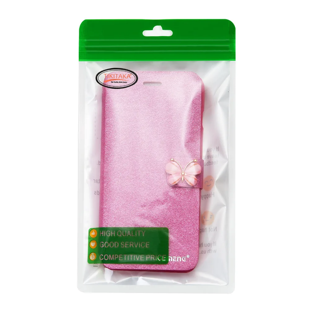 Кожаный чехол-бумажник Tikitaka с бантом и бабочкой для iPhone XS, 8, 7, 6, 6s Plus, флип-чехол с кристаллами и бриллиантами, s, чехол для iPhone 5 5S se