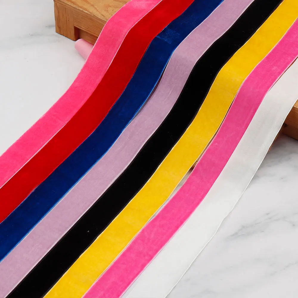 5 ярдов/партия бархатная лента мягкая удобная 25 мм для повязка на голову &quotсделай