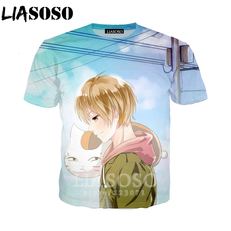LIASOSO летняя новая модная мужская и женская толстовка с 3D принтом аниме Natsumes Book of