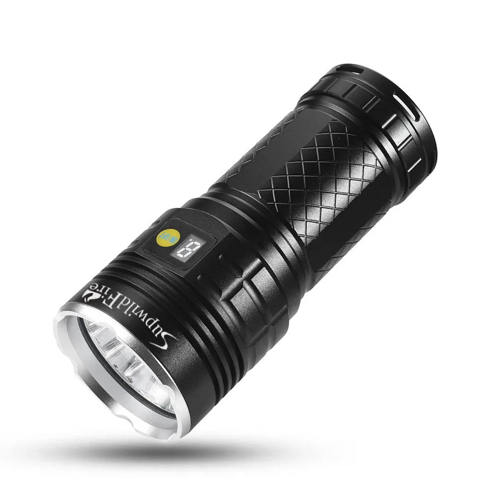 SupwildFire 18 xXM-L T6 светодиодный Мощный фонарик цифровой Дисплей Охота фонарик светодиодный факел лиходарка ручной Linterna Фонарик светодиодный налобный фонарь