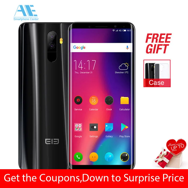 Elephone U 5 99 &quot18:9 экран 6 ГБ оперативная память 128 г Встроенная смартфон MT6763 Octa Core 13MP