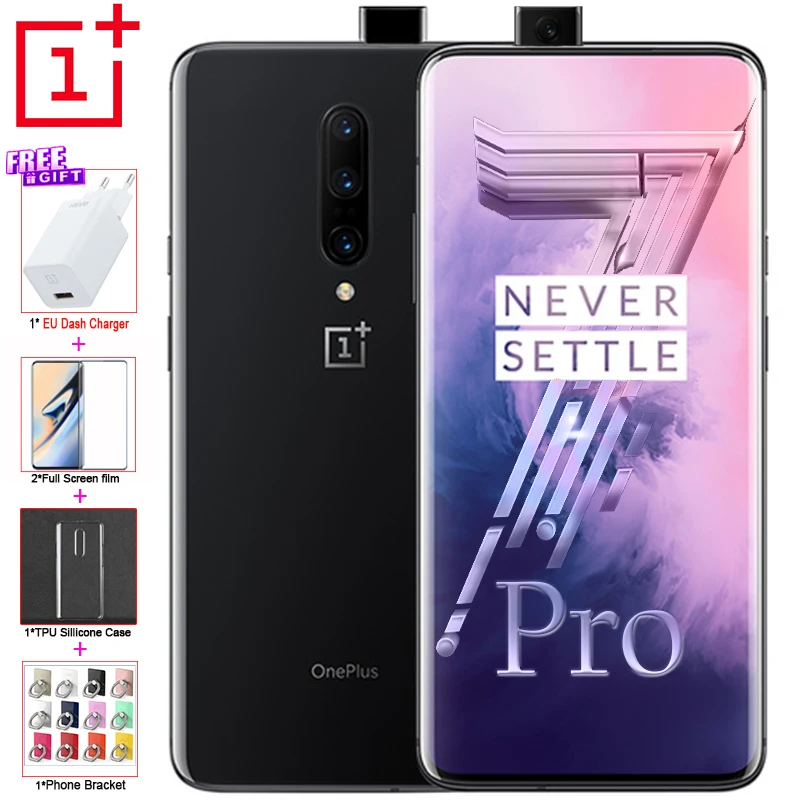 Оригинальный Oneplus 7 Pro 6G 128G мобильный телефон 6 67 &quot90 ГГц 2K Snapdragon 855 48MP 3x ZOOM