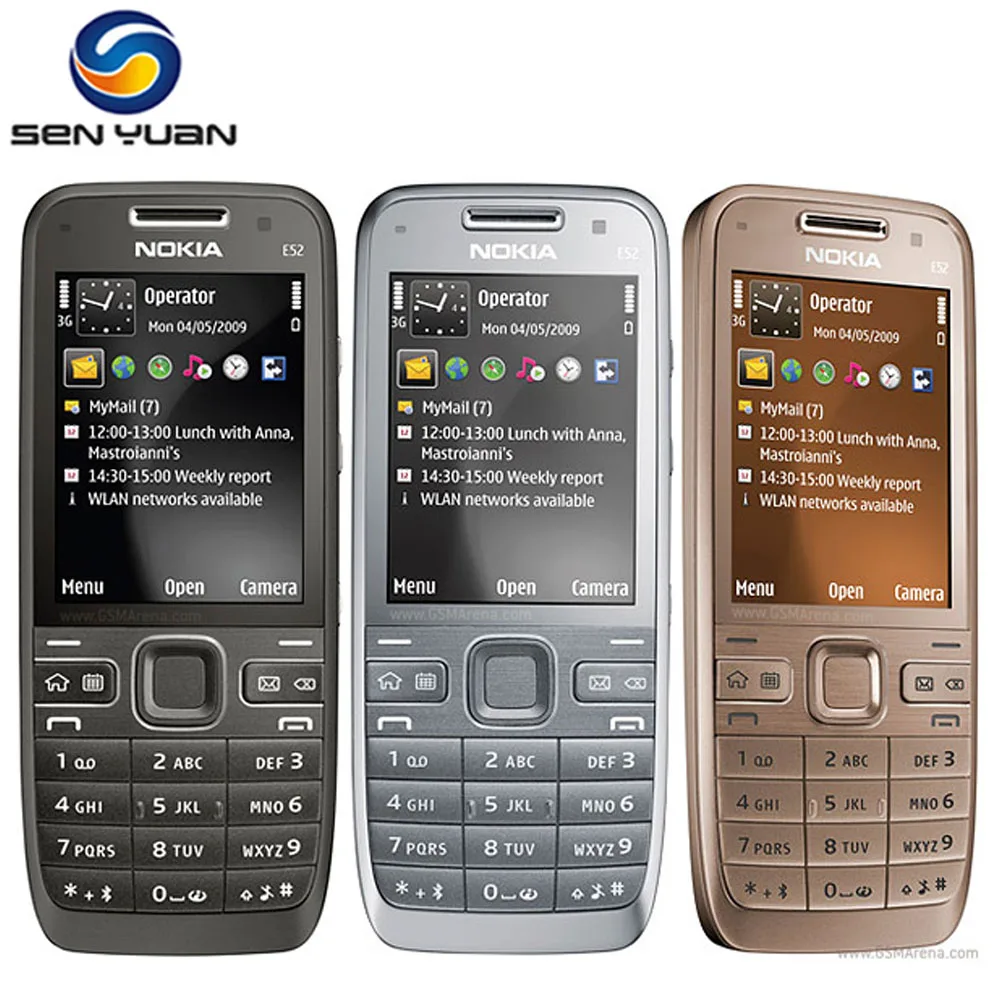 Nokia E52 разблокированный мобильный телефон Bluetooth 3g wifi gps русская клавиатура Поддержка e52 Телефон