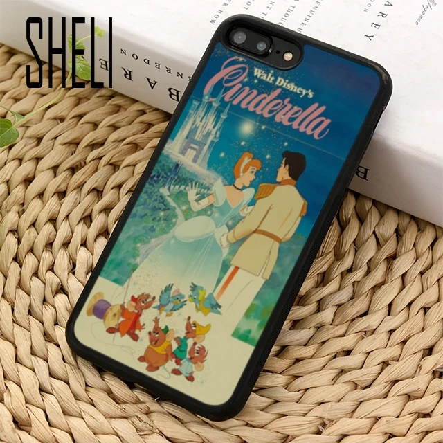 SHELI Cinderella Vintage Movie Poster Phone Case Cover For iPhone 5 6 6s 7 8 plus 11 pro X XR XS max Samsung S7 edge S8 S9 S10 |