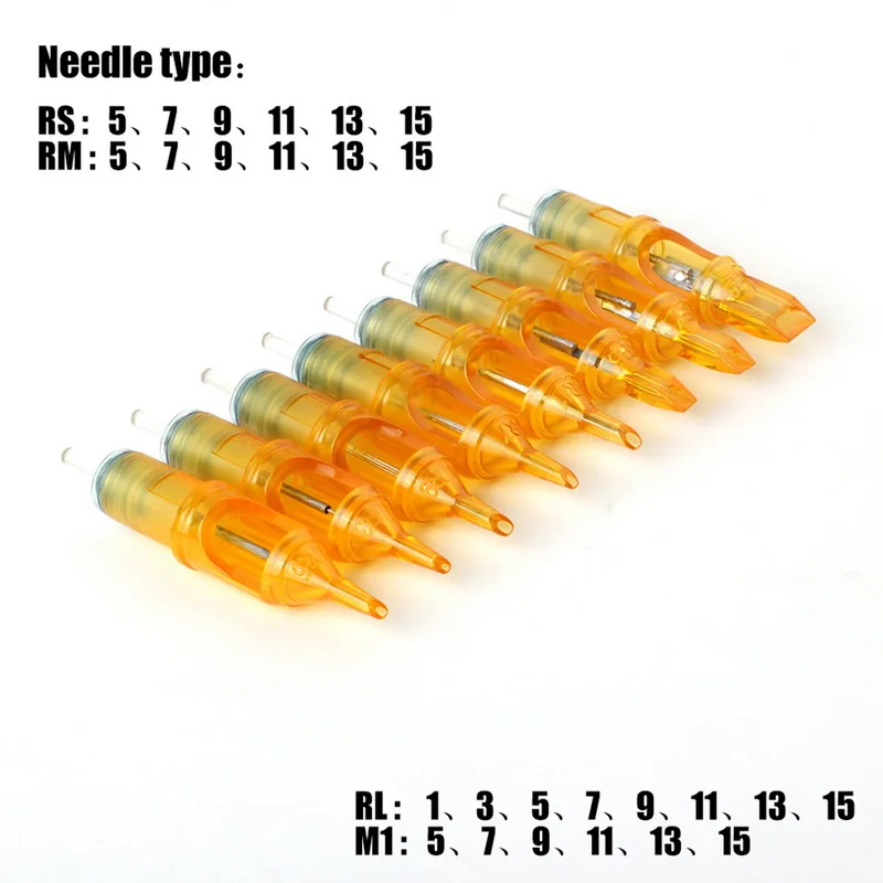 Manooby 20 шт одноразовые полуперманентные иглы для татуажа картриджи бровей ручка