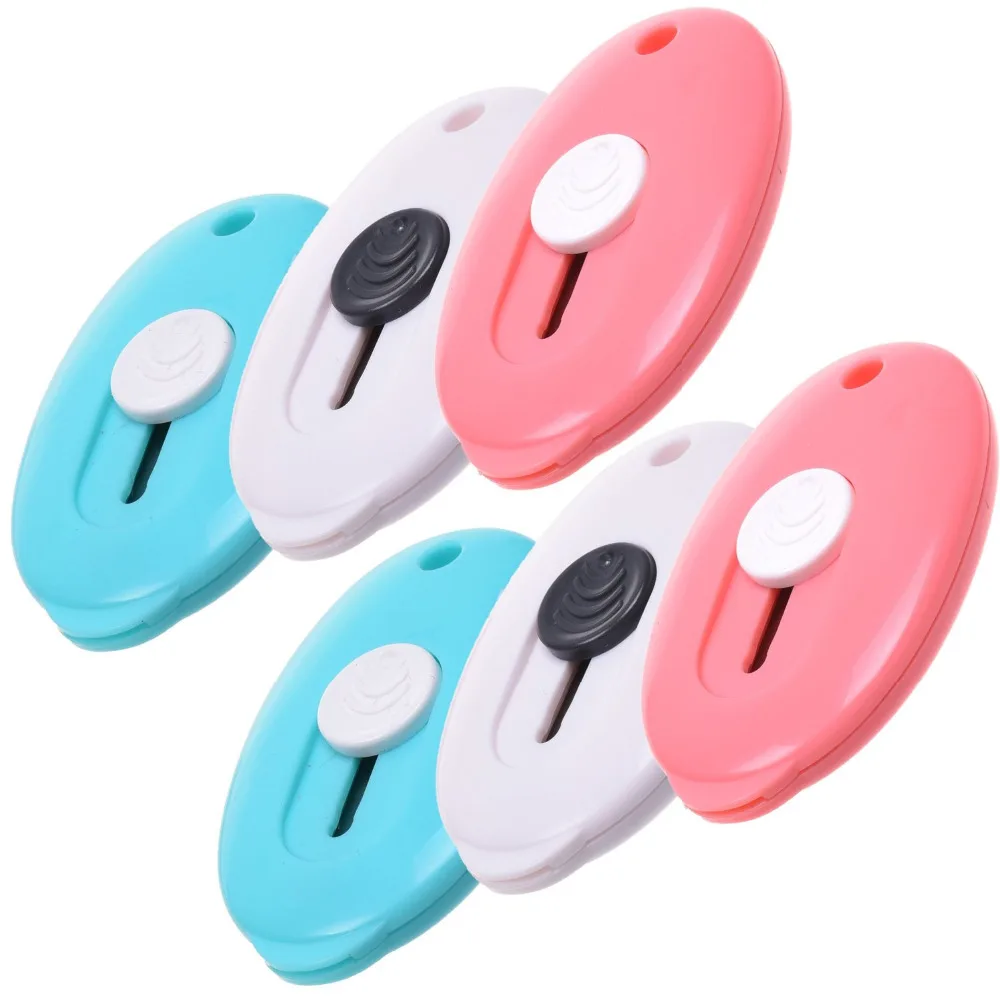 Pack of 6 Mini Retractable Utility Knife Box Cutter Letter Opener Random Color | Канцтовары для офиса и дома