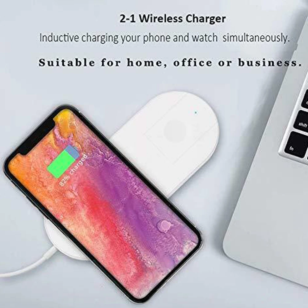 ASONA 10 Вт 2в1 Qi Беспроводное зарядное устройство для iPhone XS Max XR X Samsung быстрая