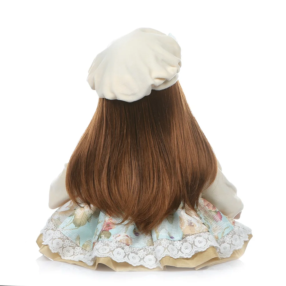 Большой размер 60 см Реалистичная кукла bebe для новорожденных девочек длинные