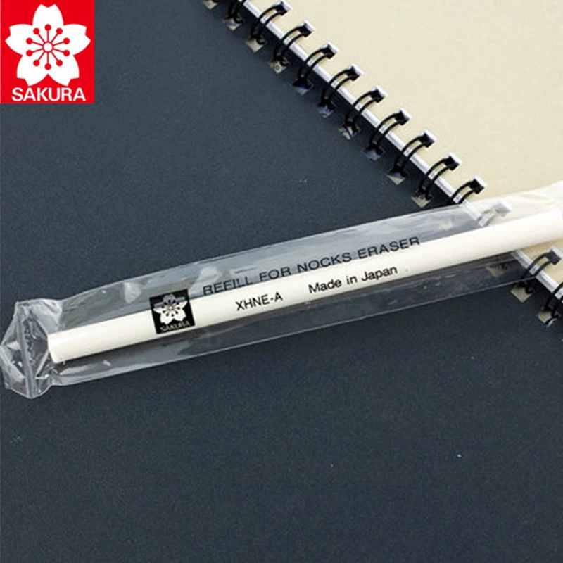 

2019 12pcs/lot Sakura Eraser Refill XHNE-A For Nocks 6.8*122mm Pencil Lead Rubber School & Office Supplies