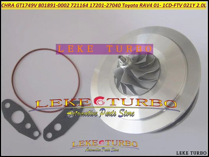 Бесплатная доставка турбокартриджа CHRA Core GT1749V 17201-27040 801891 -0001 721164 17201 27040 для TOYOTA RAV4