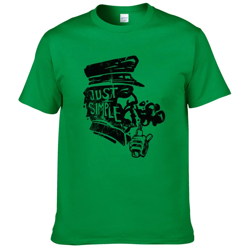 Лето 2017 креативный дизайн просто простая футболка с принтом life element Мужская