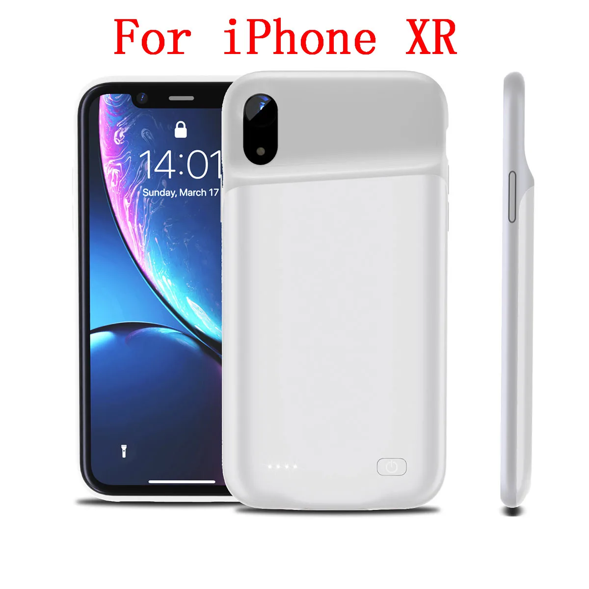 XR White 4200mAh Для iPhone X Xs XR чехол для зарядного устройства 4000 мАч тонкий Резервный банк зарядное устройство чехол для iPhone XS Max 5200 мАч чехол с аудио - Цвет: XR White 4200mAh