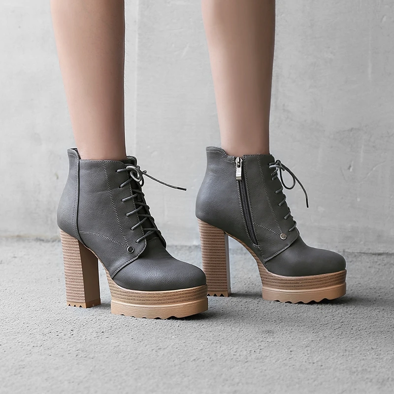 ASILETO/мотоциклетные женские ботильоны на платформе Обувь в стиле панк высоком