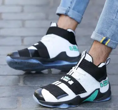 2018 зимняя Баскетбольная обувь высокая мужская увеличивающая рост износостойкая