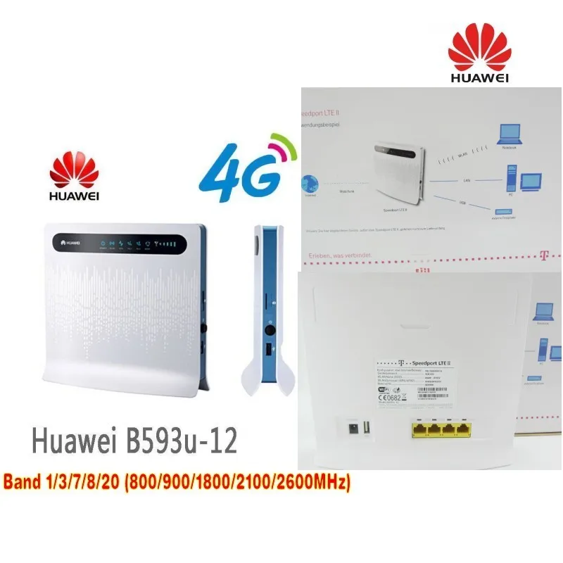 Антенна Huawei B593u 12 4G LTE Wireless CPE Router Gateway 100Mbps Moblie WiFi Hotspot plus 49dbi SMA 4g|antenna 4g smaantenna sma |
