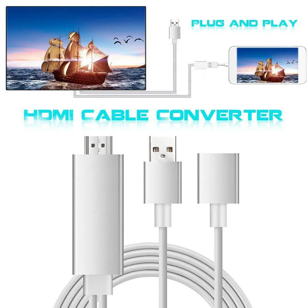 10 шт. Высокое качество Airplay док станция к HDMI 1080P ТВ адаптер кабель для Samsung Galaxy S8 S9