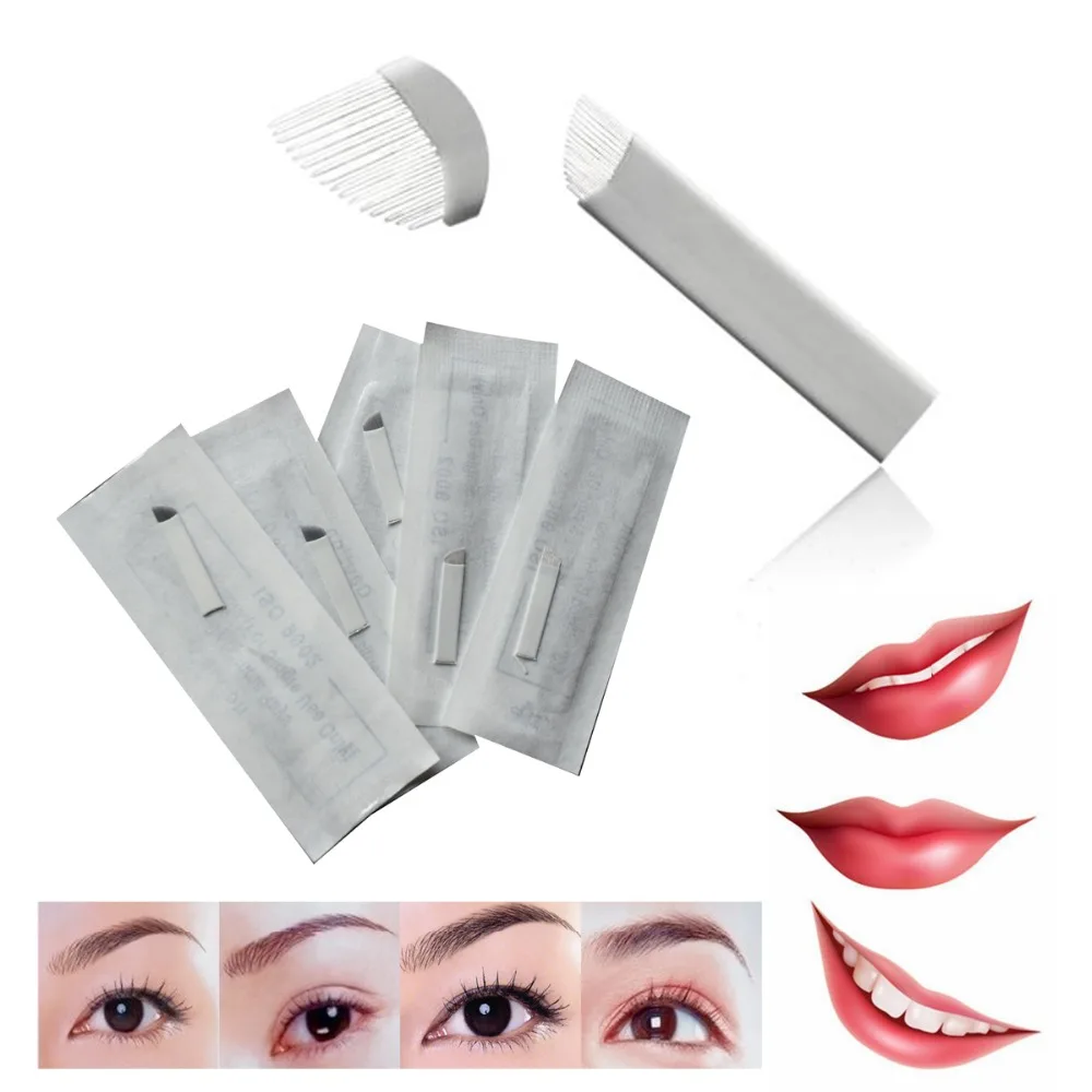 Игла для татуировки 100 шт. 16 пин стерилизованная нержавеющая сталь 3D татуировка