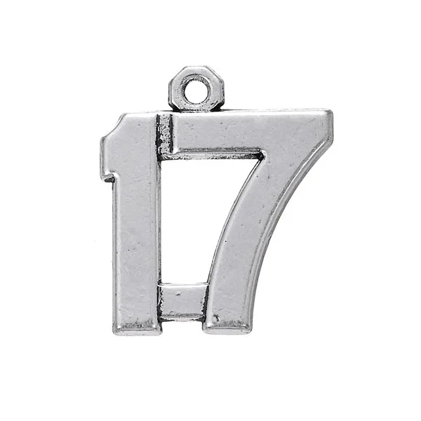 Подвески в виде цифр на удачу 20 шт. DIY для браслета 12 14 15 16 17 18 19 21 22 23 24 25|birthday