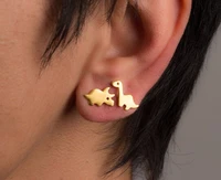 daisies 10pcslot new fashion womens animal earrings brontosaurus dinosaur stud earrings for girl gift