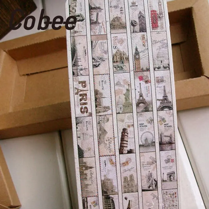 Cobee 30 шт. Европейский пейзаж Блокнот закладки вкладки для книг Памятка этикетка канцелярские товары офисный маркер забавные подарочные аксессуары