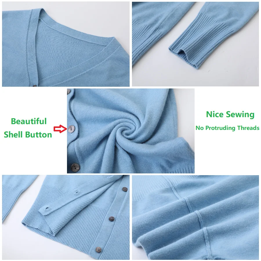 Women's Cardigan Long Sleeve Shell button Down Basic Classic Soft Knit Sweater |