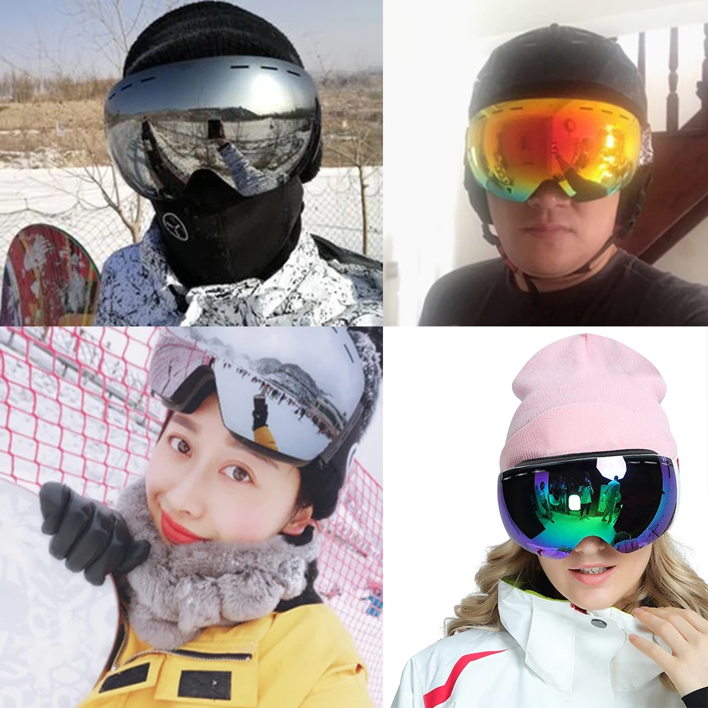 Лыжные очки UV400 лыжные сноубордические мужские и женские зимние от снега Googles