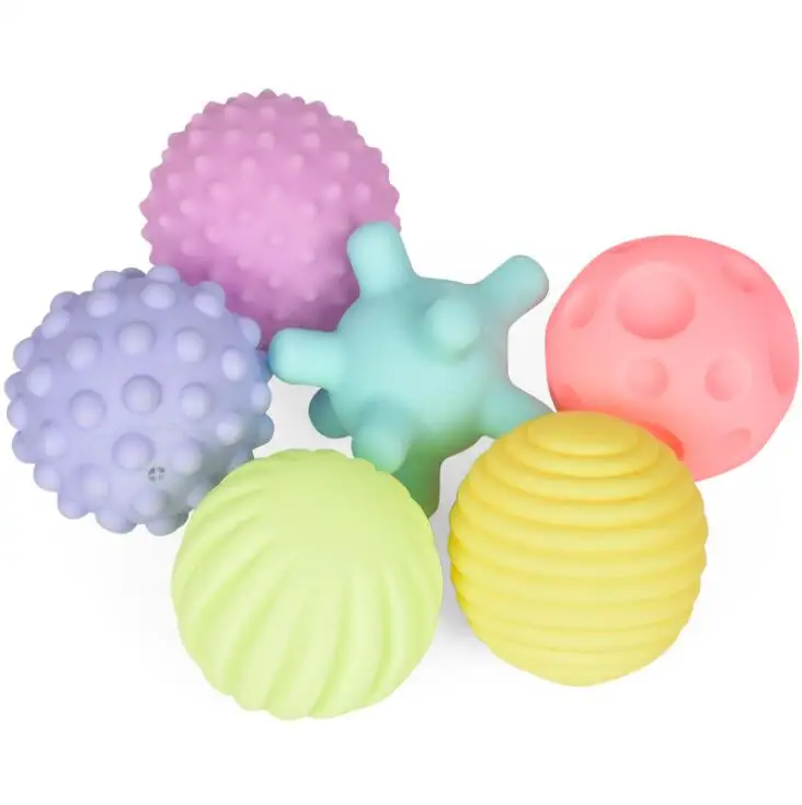 Детские погремушки развивающий мячик строительные блоки 3D Touch мягкие шарики