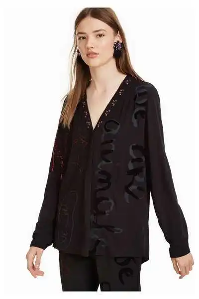 20 xs s m l xxl Испанская deg Tide печатная открытая блузка несколько стилей новая - Цвет: 20 xs s m l xxl
