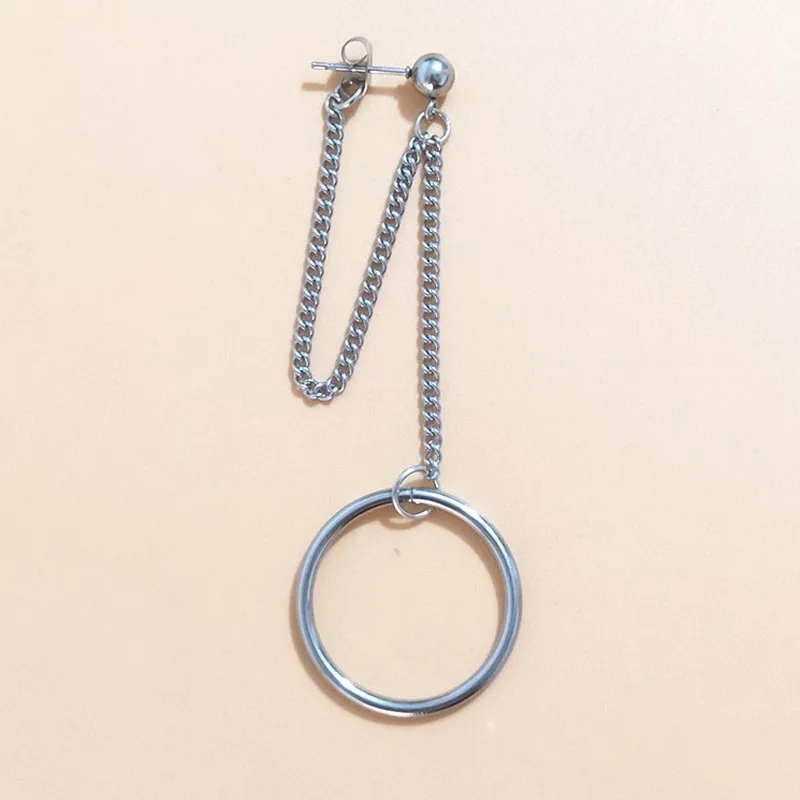 C style 1PCS Новые серьги K-POP Титан Сталь в Корейском стиле Bangtang мальчиков кулон в форме листа с двойной цепью ювелирные аксессуары ‒ серёжки для Для мужчин Для женщин - Окраска металла: C style 1PCS