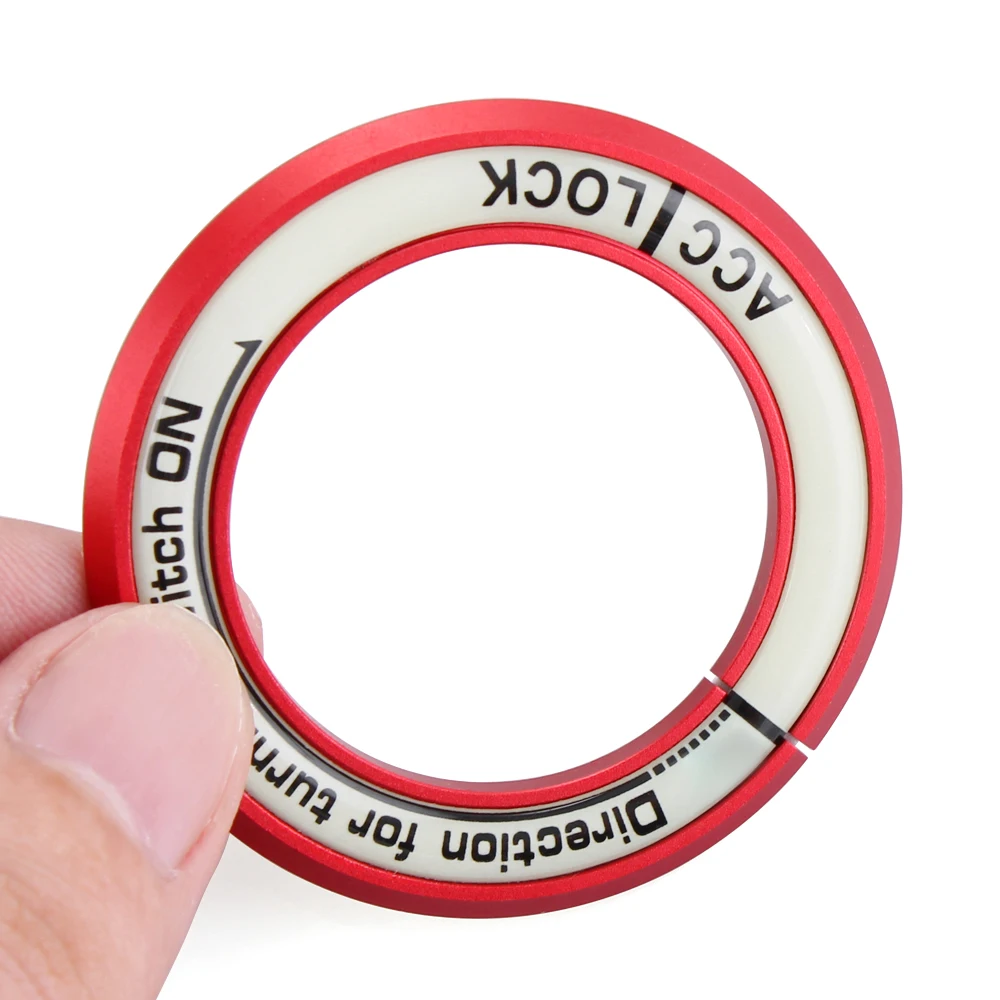 Светящаяся наклейка на зажигание крышка переключателя ключа украшение кольца