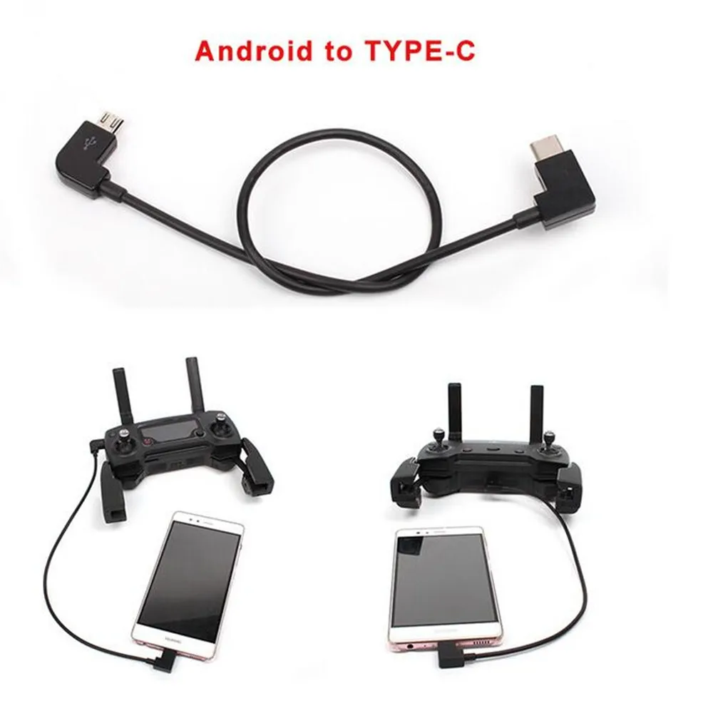 DJI Spark Cable Remote Control Tablet Phone Converting Line Mavic 2 / Pro Data Connector Android to Android/IO/Type-C | Электроника
