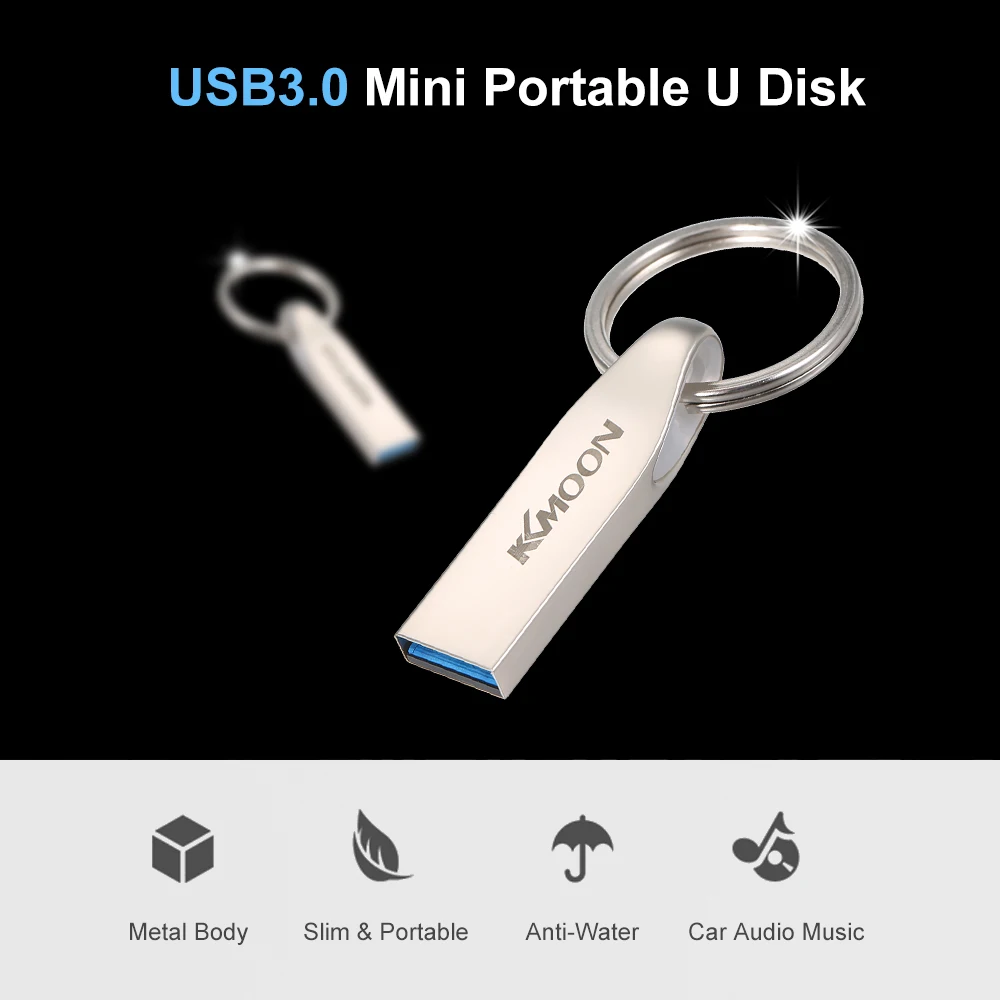 KKmoon USB Flash Drive USB3.0 мини Портативный U диск 8 GB Pendrives автомобильный флеш-накопитель Серебряный для портативных ПК