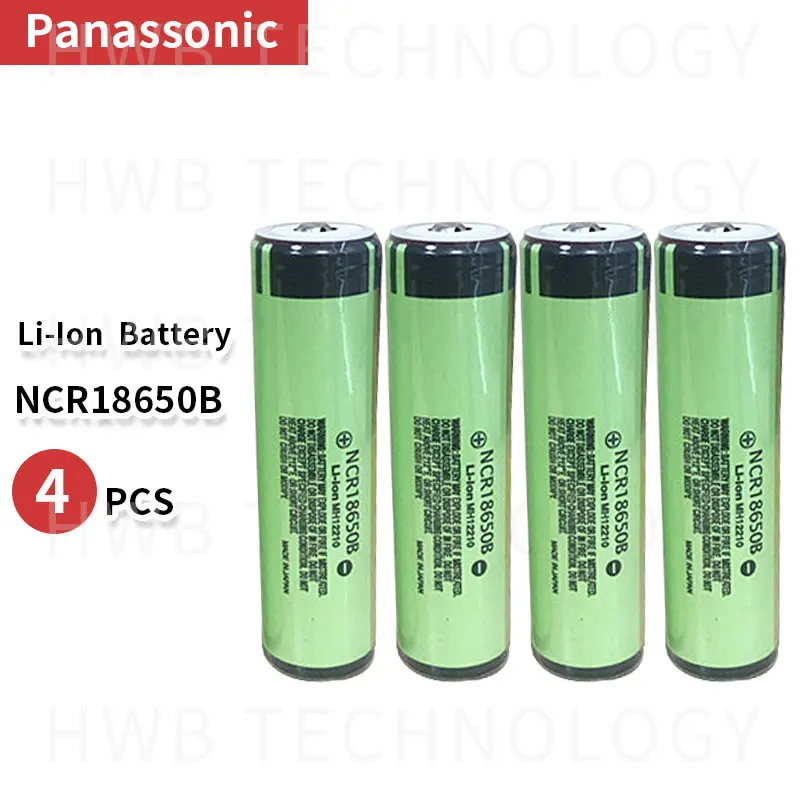 Аккумуляторные литий ионные батарейки Panasonic 18650 NCR18650B 3 7 в 3400 мАч 4