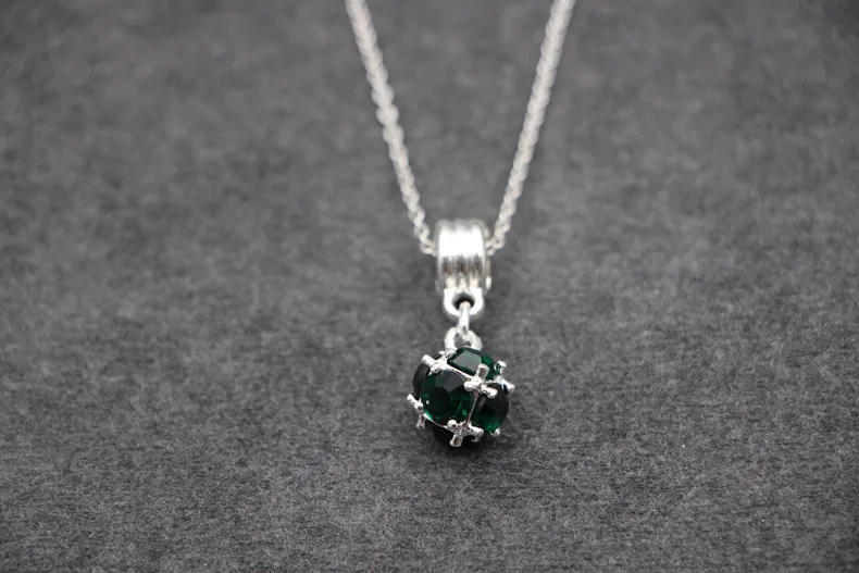 Простой маленький инкрустированный драгоценный камень 1 шт. подвеска с