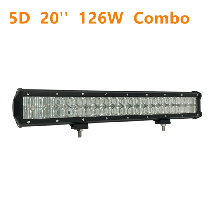 126W No Wiring Kit Высокое качество 5D 4 ''6,5'' 12 ''17'' 20 ''28'' прямой светодиодный рабочий свет бар для бездорожья ATV автомобиля лодки грузовик внедорожник 4WD 4x4 Trator - Цвет: 126W No Wiring Kit