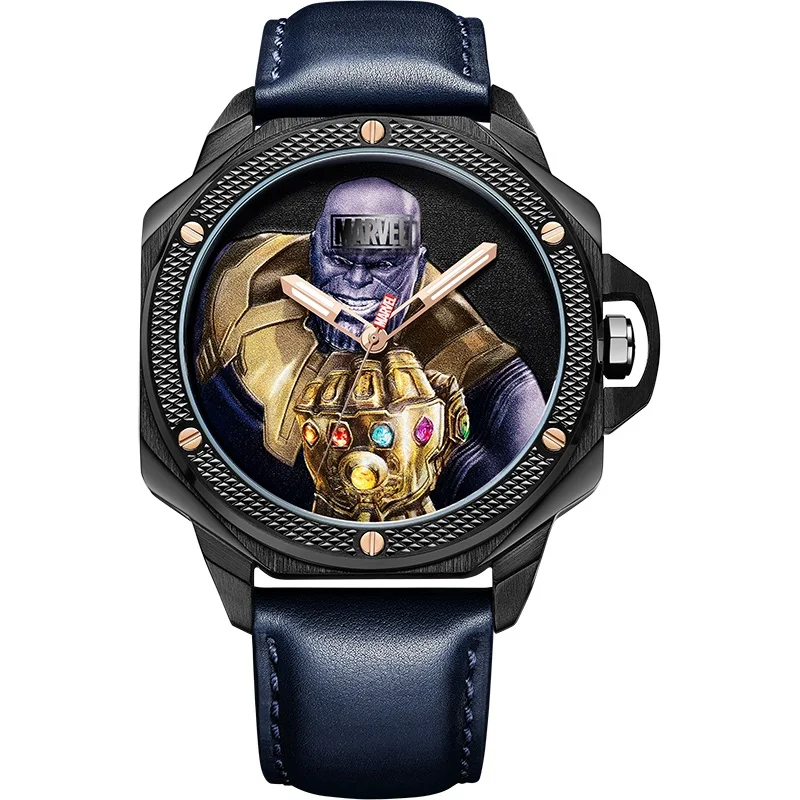 Disney Официальный Marvel AvengersThanos Мужские кварцевые часы водонепроницаемые светящиеся наручные часы из нержавеющей стали m-9057 Relogio Masculino Новинка - Цвет: TLB
