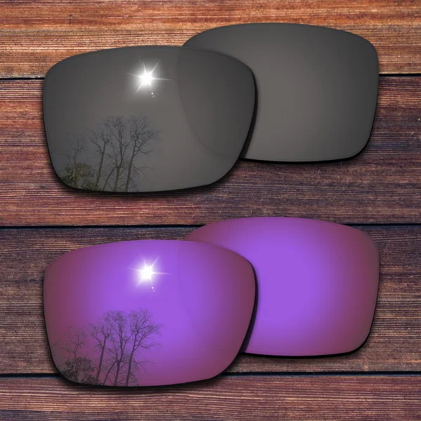 Black and Purple OOWLIT поляризованные Сменные линзы для солнцезащитных очков-оправа для солнцезащитных очков оправа - Цвет линз: Black and Purple