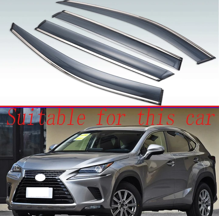 Для Lexus NX200T NX300H NX 2015 2016 2017 2018 Пластик внешний козырек Vent Оттенки окна Защита от