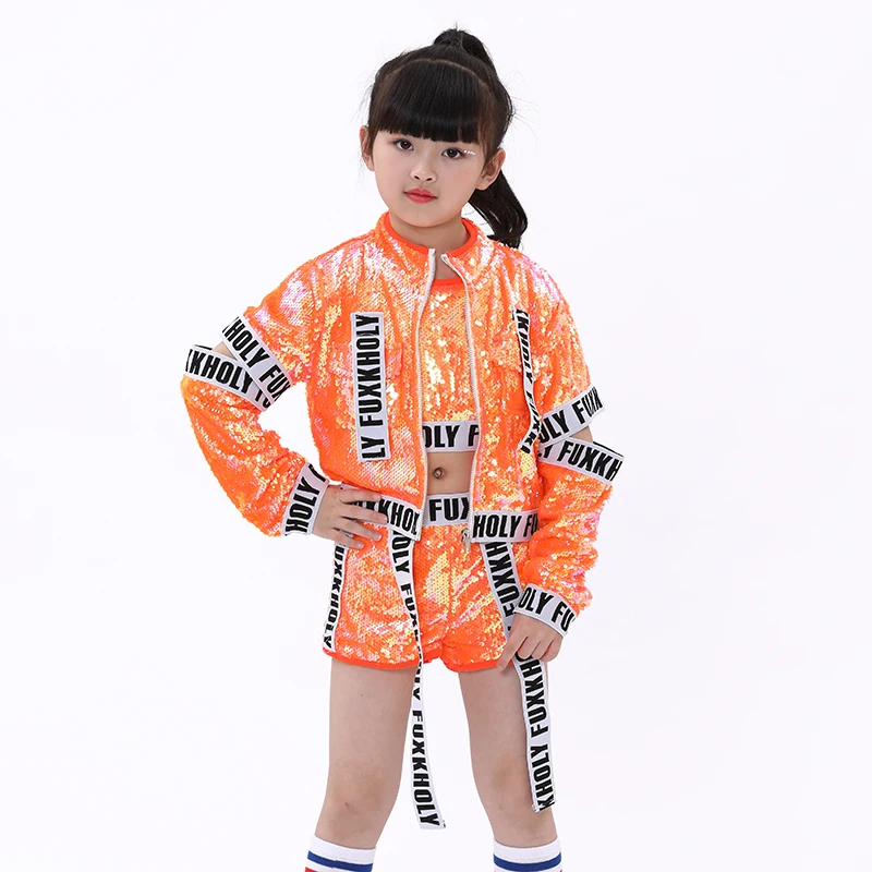Детские костюмы новинка набор для джазовых танцев хип-хоп с блестками мужская и