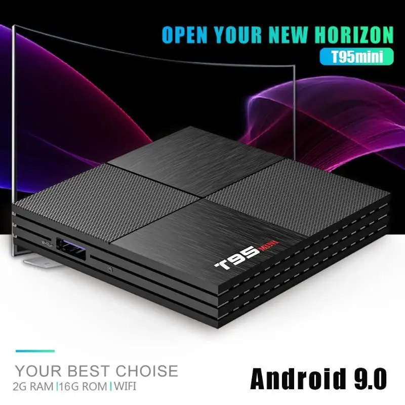 Android tv Box 6K Smart tv Box T95 MINI 2G+ 16G Android 9,0 H6 WiFi четырехъядерный 3D медиаплеер Android tv приставка