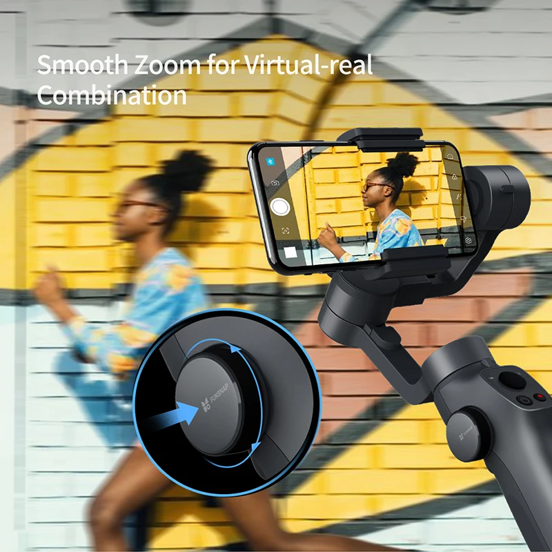 Новый захват funsnap 2 трехосевая ручка для телефона стабилизатор Andriod IOS смартфонов