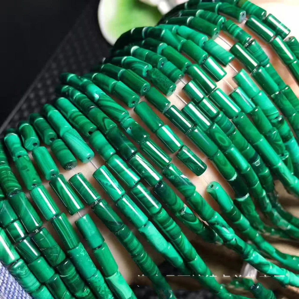 

Natural Malachite Long beads Polished Stones And Crystal Supplies Home decoration or jewelry making