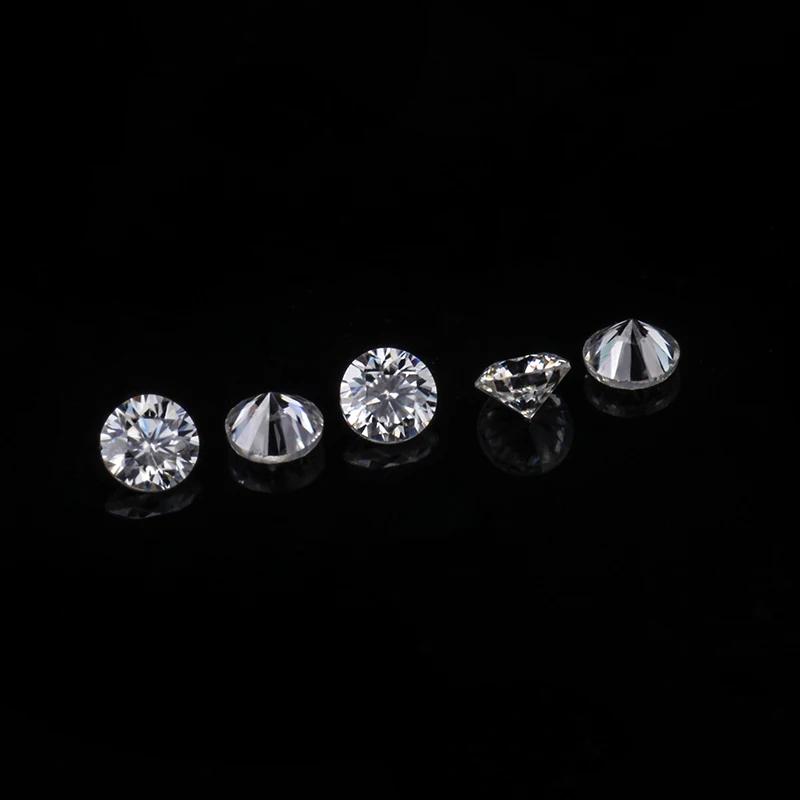

250pcs/pack 1.50mm round brilliant cut mini size melee moissanite diamonds gemstone for jewelry