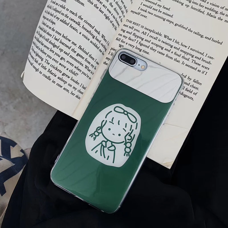 Glam Phone Case Mirror Girl for iPhone XS Max XR X 8plus 8 7plus 7 6S/6 Plus Soft Tpu Back Cover |