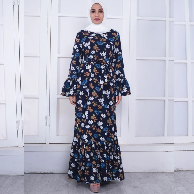 Vestidos ОАЭ кафтан abaya Дубай ислам Турецкий Арабский длинный шифон Макси хиджаб женские мусульманские платья Одеяние мусульмане Longue Jurken